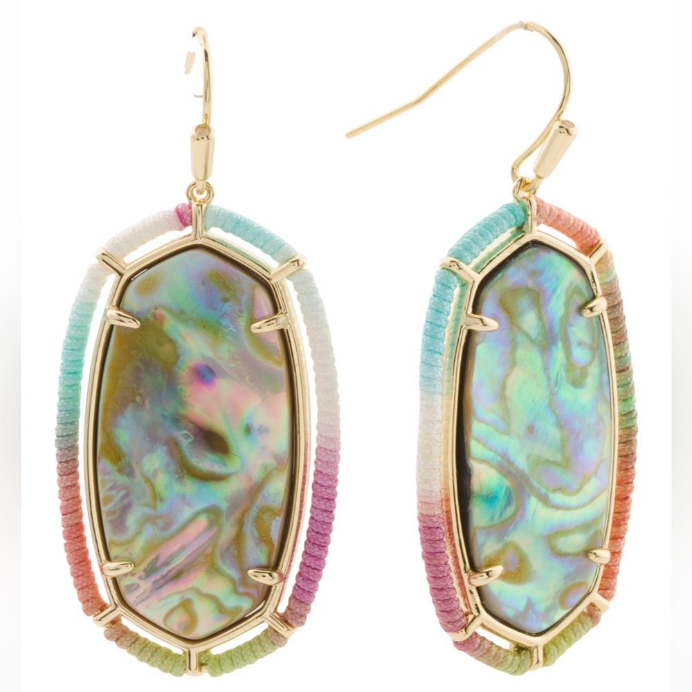 🎉LAST PIECE🎉Kendra Scott Threaded Elle Gold Drop Earrings - Picture 4 of 6
